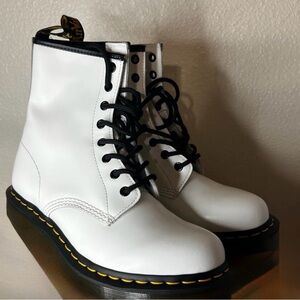 Dr. Martens Women's White Combat Boots